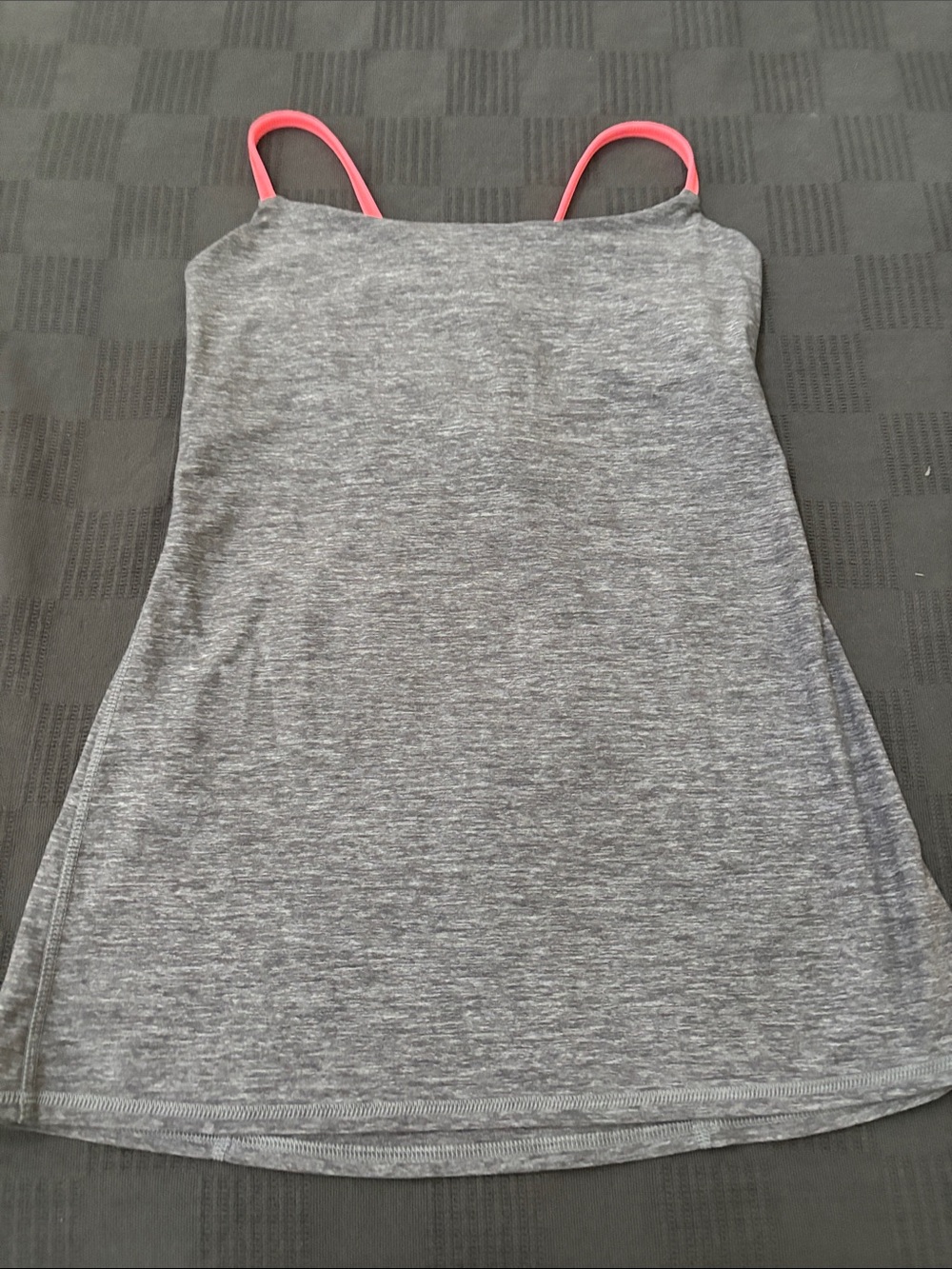 Women’s lulu lemon Gray Camisole with Pink Straps - Sleek Everyday Cami
